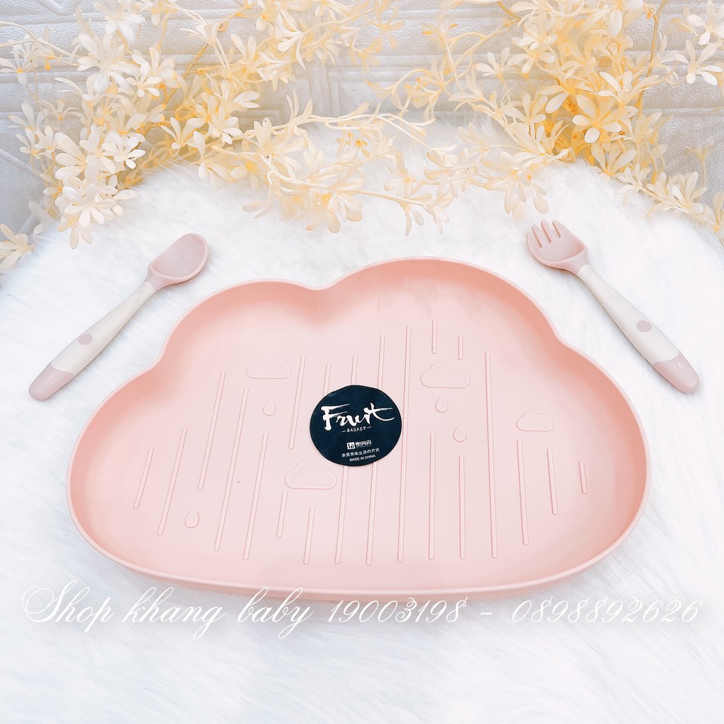Khay ăn dặm hình đám mây ngộ nghĩnh đáng yêu chống rơi vỡ - Shop Khang Baby