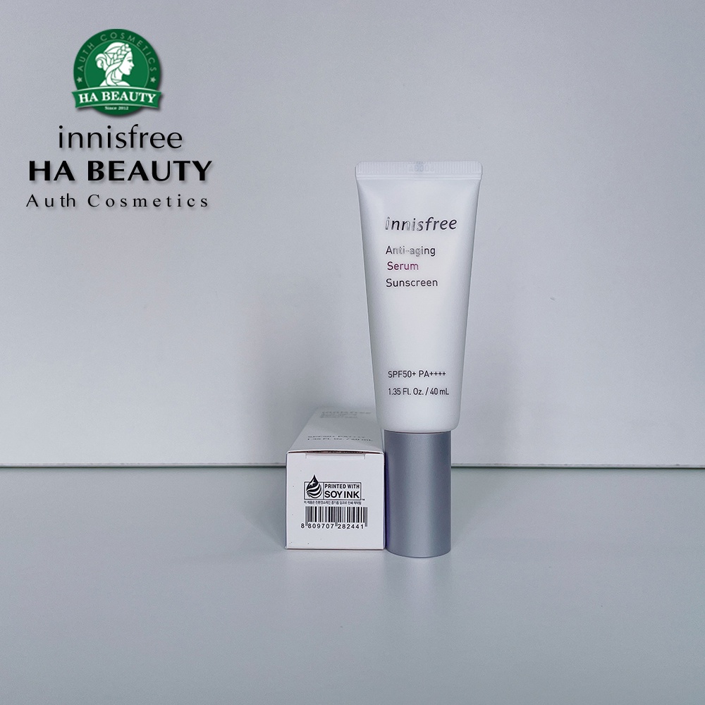 Kem chống nắng ngăn ngừa chống lão hóa innisfree Anti-aging Serum Sunscreen SPF 50+PA++++ 40ml dưỡng ẩm