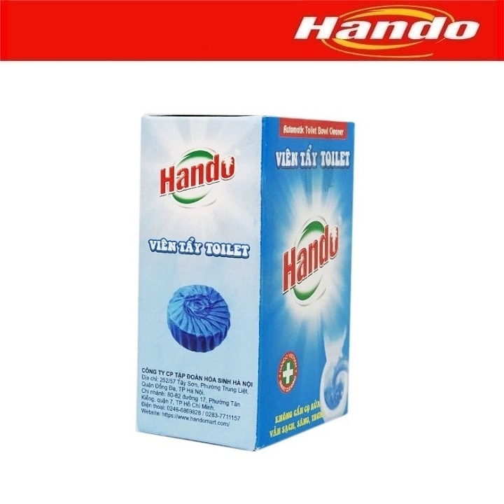 Viên tẩy xanh vệ sinh làm thơm diệt khuẩn bồn cầu, toilet Hando 60g (400 lần xả nước)