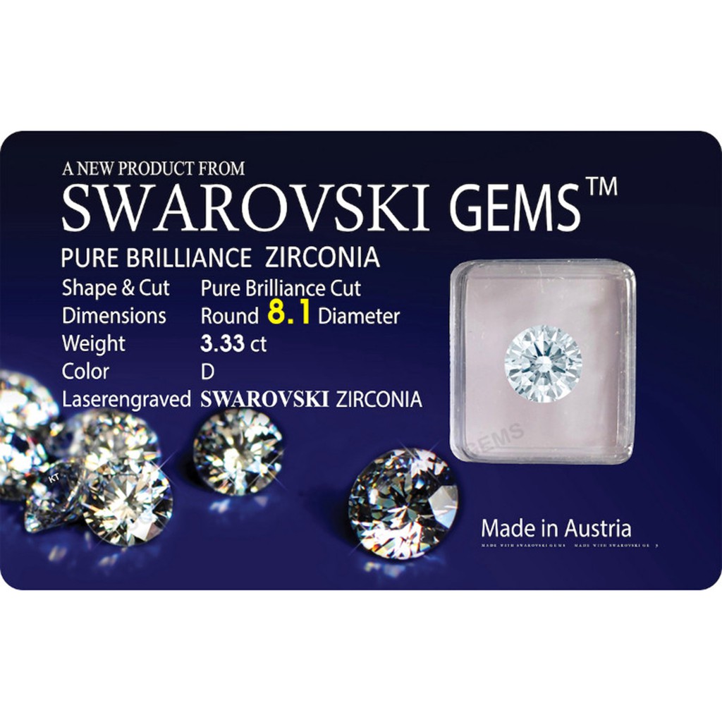 Kim Cương Nhân Tạo 8.1LY Chuẩn - Swarovski Gems