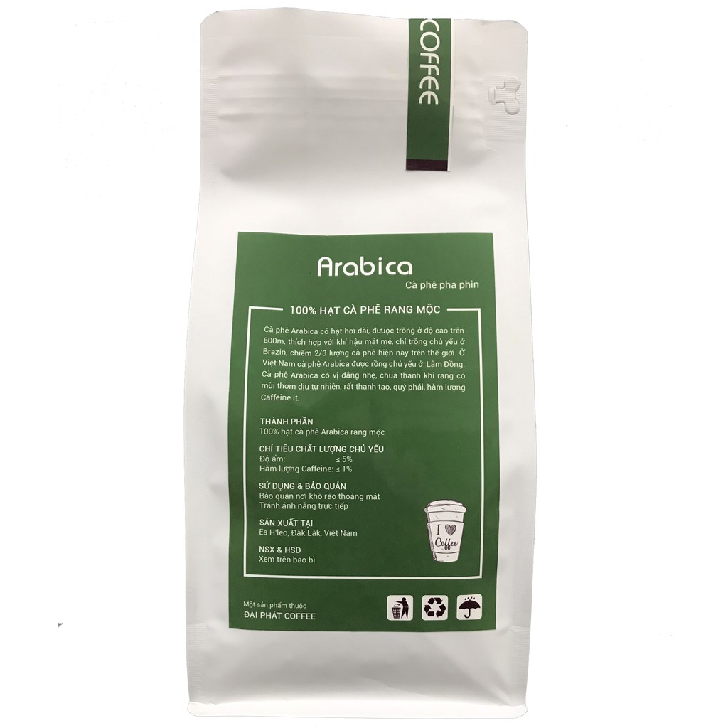 Cà phê Arabica - Cafe rang xay nguyên chất rang mộc 500g - Đại Phát Coffee | BigBuy360 - bigbuy360.vn