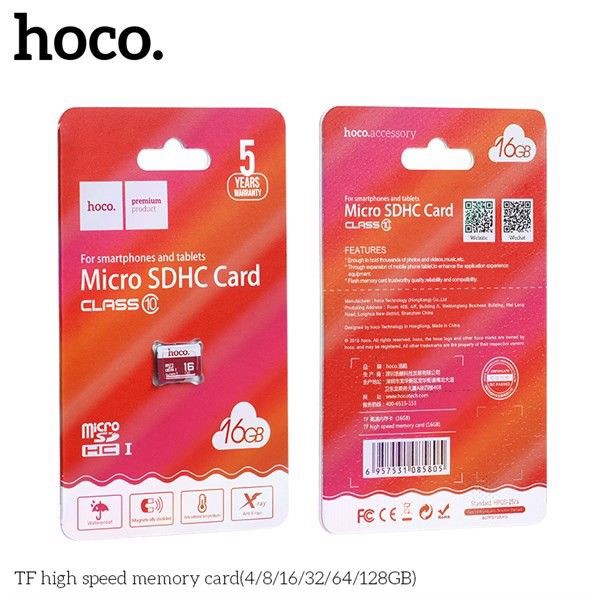 Thẻ Nhớ MICRO SDHC 16GB Hoco Class 10 85MB/S Chống Nước - BH 5 Năm | BigBuy360 - bigbuy360.vn