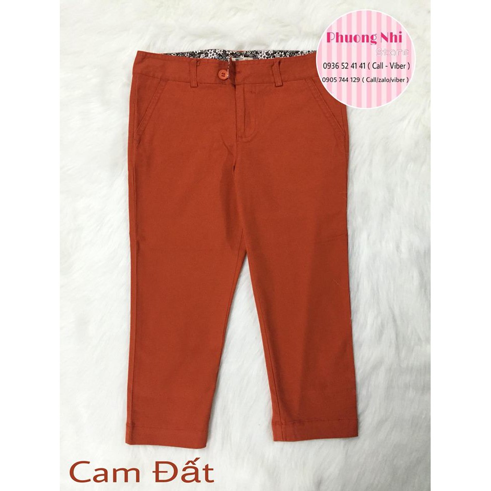 QUẦN LỠ KAKI THUN MÀU CAM ĐẤT