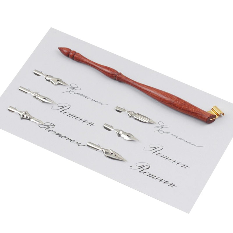 Hộp Đựng Bút Viết Thư Pháp 10 Màu Kèm 6 Ngòi Bút