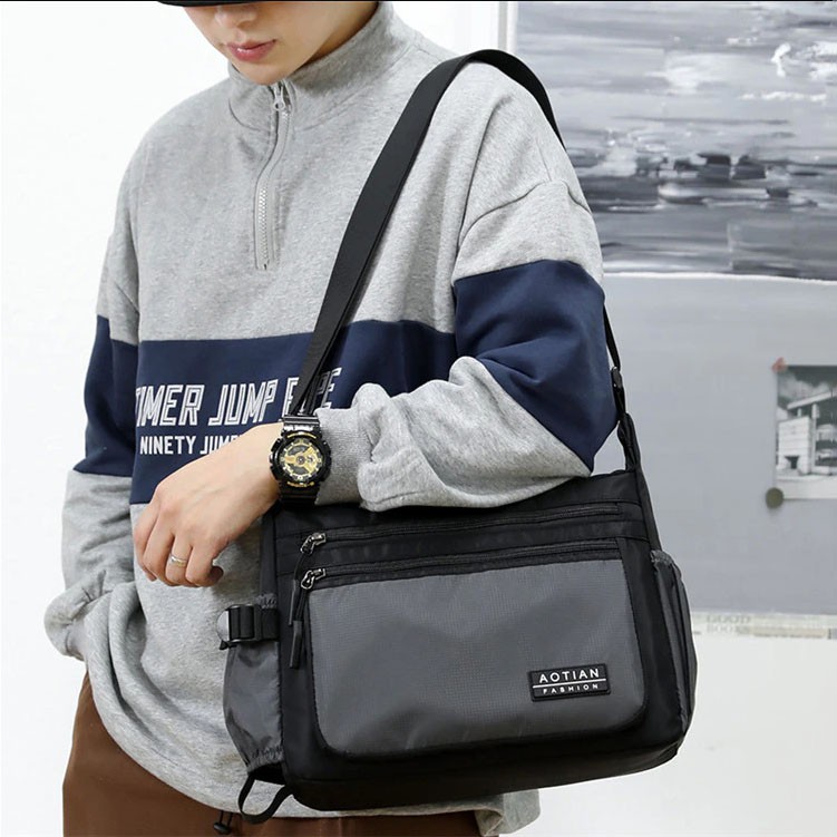 Túi đeo chéo nam, vải Oxford chống thấm nước cao cấp, thiết kế hiện đại, kích thước lớn, nhiều ngăn thoải mái đựng đồ | BigBuy360 - bigbuy360.vn