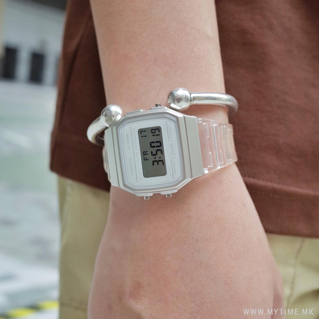 ĐỒNG HỒ UNISEX CASIO F-91W F91WS8CF DÂY NHỰA HUYỀN THOẠI CHÍNH HÃNG