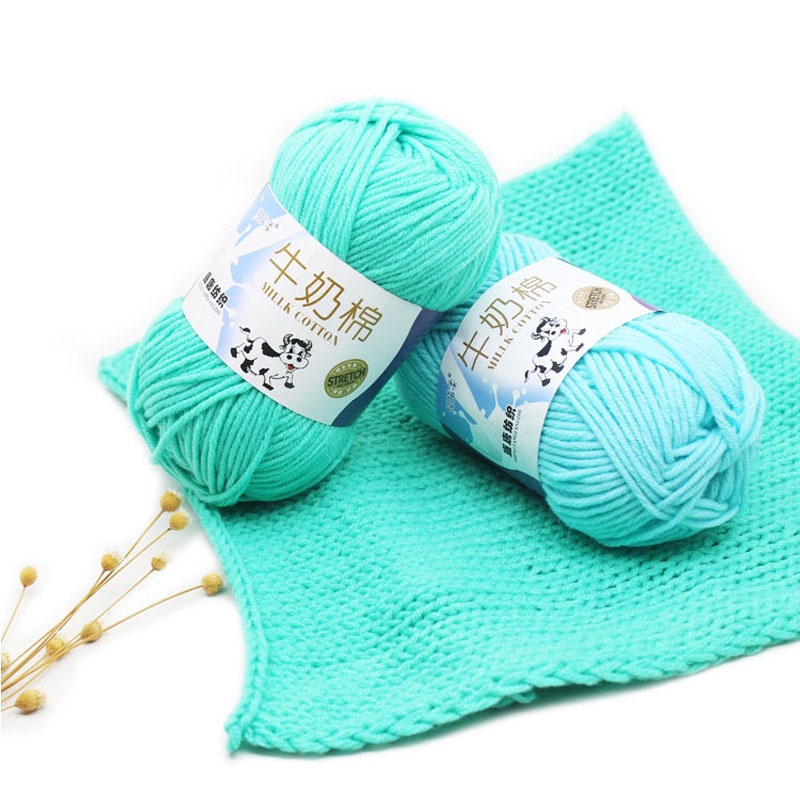 Cuộn Len Cotton Sữa 50g Chất Lượng Cao Mềm Mại