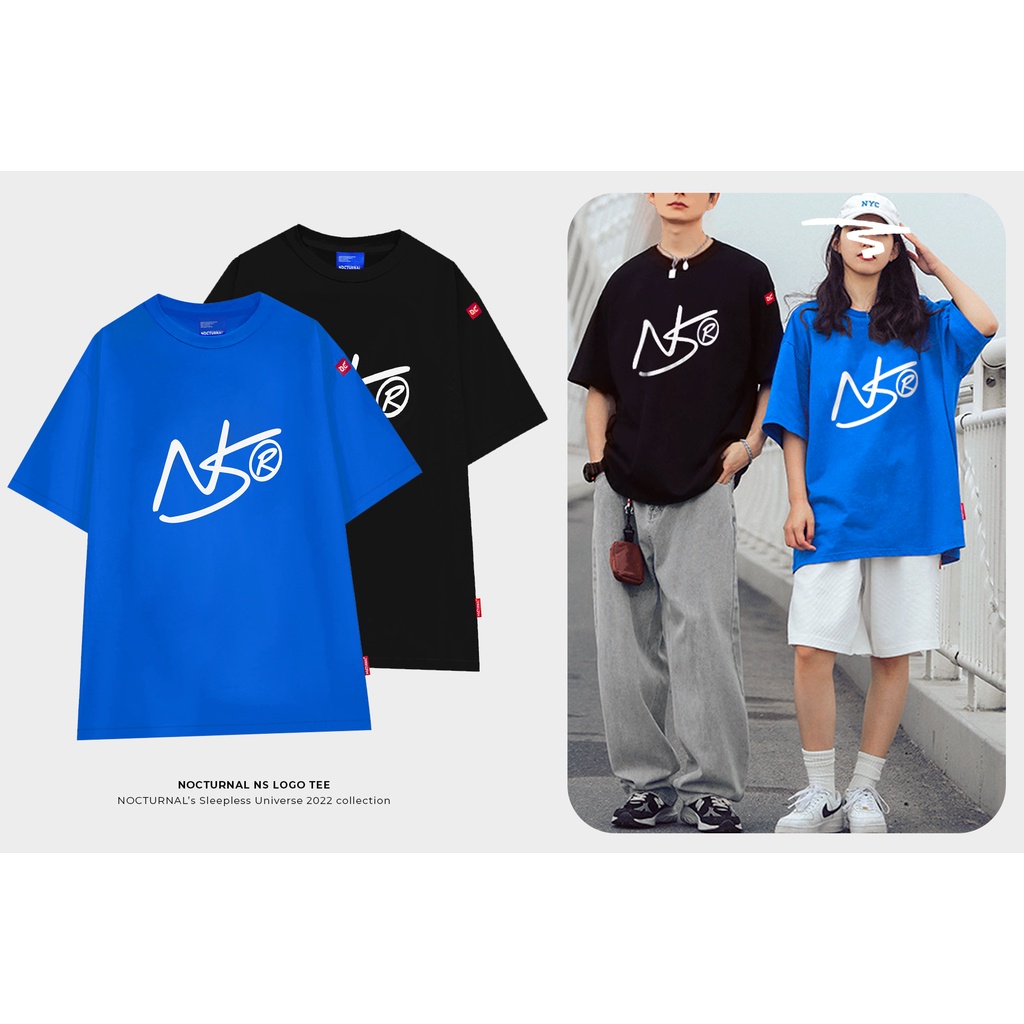 (FULL BOX) Áo Thun Unisex Form Rộng Tay Lỡ Oversize Tee NOCTURNAL NS Logo Cotton 100% Local Brand