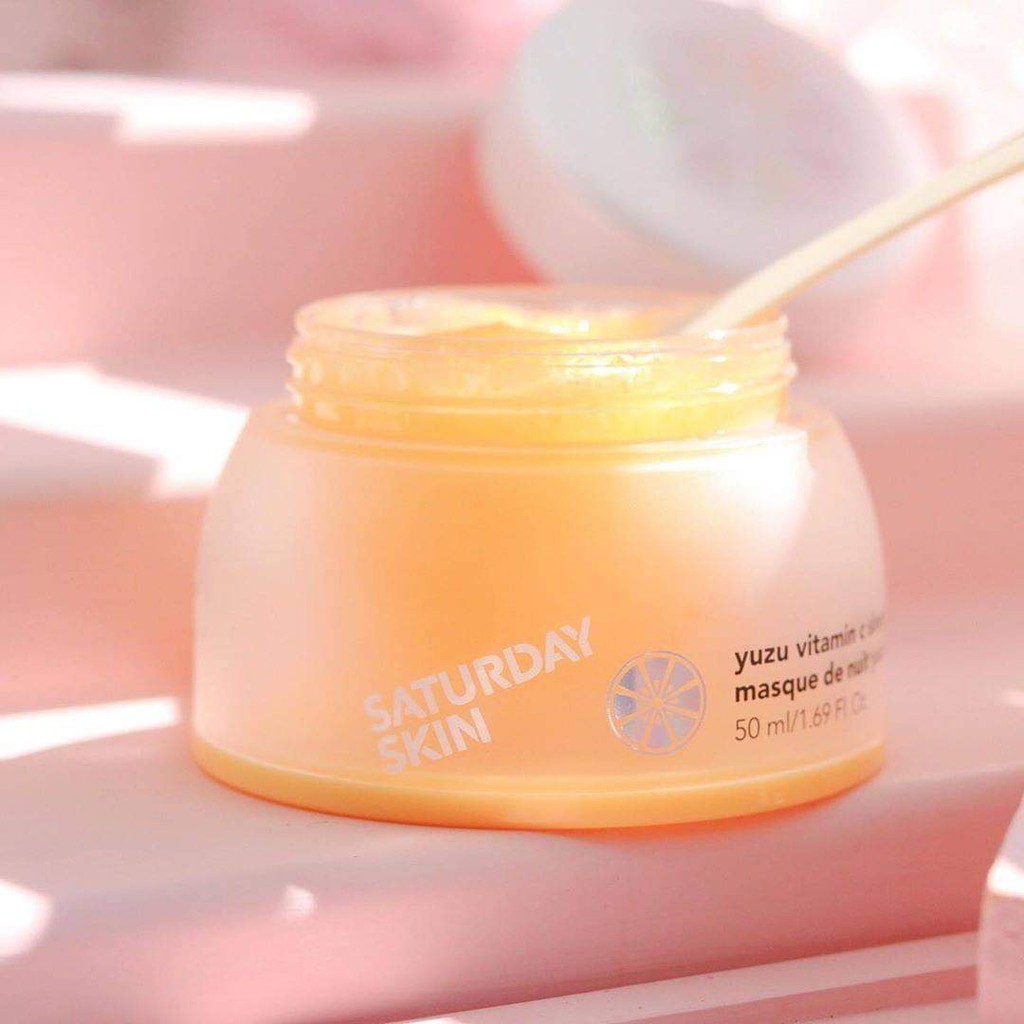 Mặt nạ ngủ dưỡng trắng da Saturday Skin Yuzu Vitamin C Sleep Mask 50ml