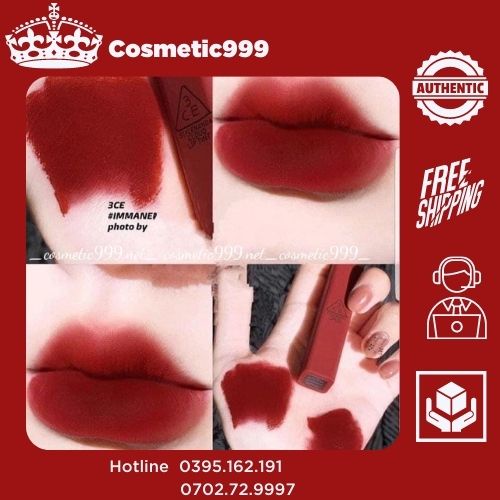 Son 3ce chính hãng, son 3ce cloud lip tint hàn quốc chính hãng - Cosmetic999