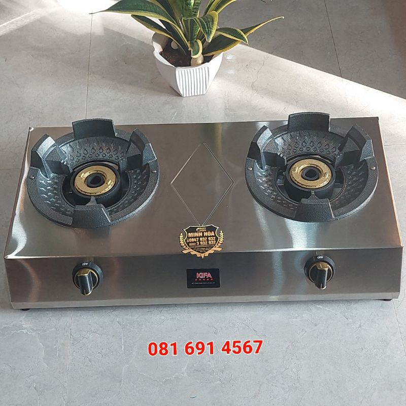 Bếp khè 2 lò kiêng đúc nguyên khối siêu bền KIFA