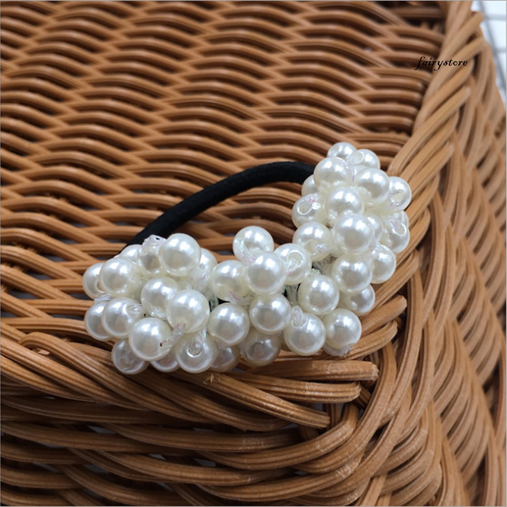 Fs Dây Cột Tóc Đính Hạt Ngọc Trai Nhân Tạo Cho Phái Nữ