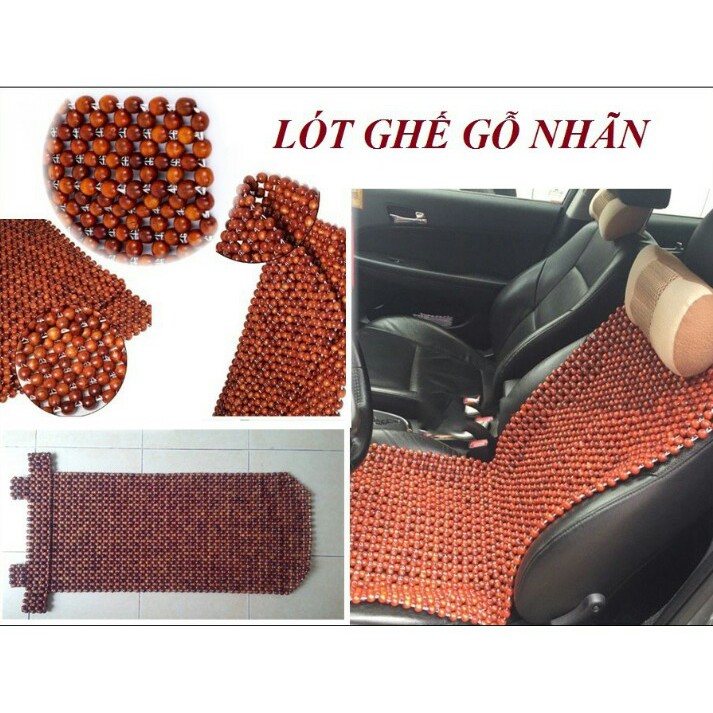 Lót ghế ô tô gỗ nhãn