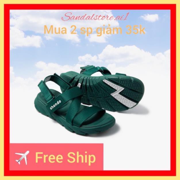 Xả 12.12 10.10 . ⚡ Sale 10.10 {FREE SHIP} GIÀY SANDAL SHAT-SHONDO F6 SPORT XANH RÊU CC saless Đẹp . Đẹp . . .