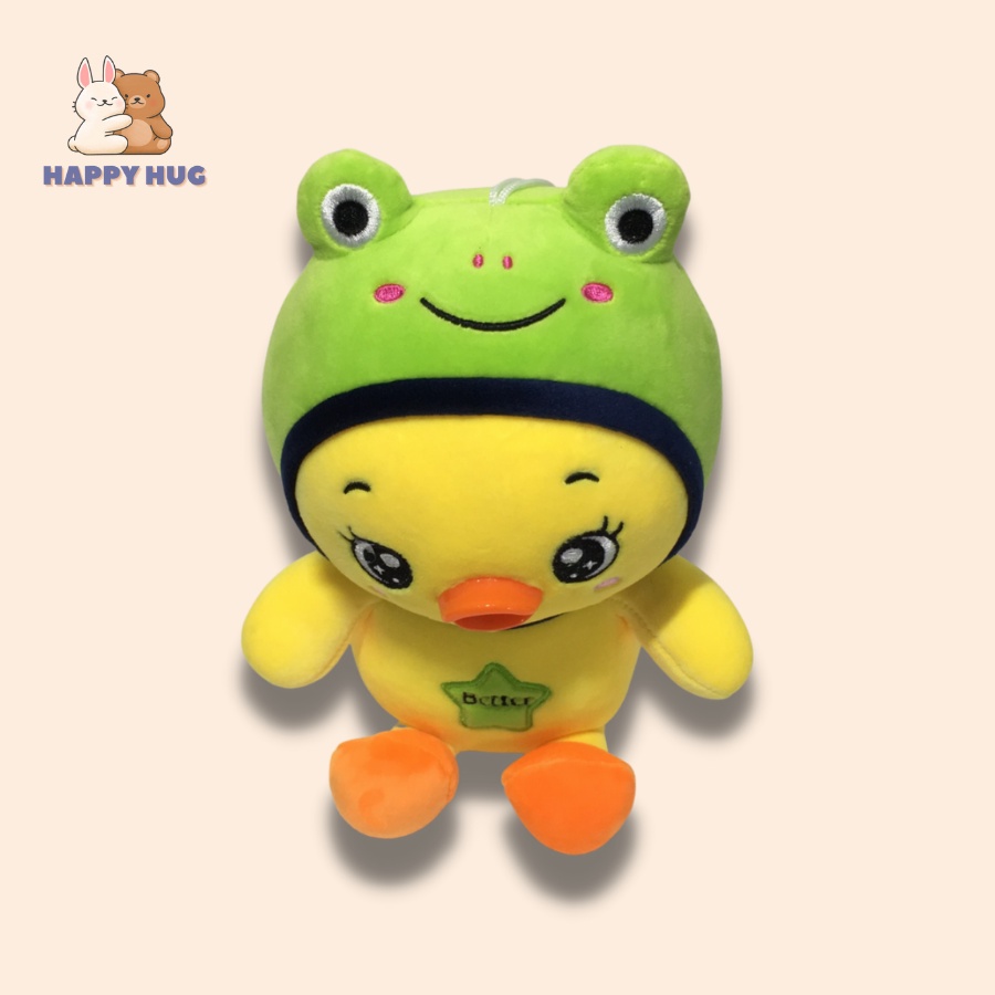Đồ chơi gấu bông vịt cosplay thỏ, ếch siêu dễ thương size 26cm thú nhồi bông gòn cao cấp - Happy Hug