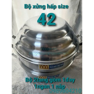 Xửng hấp nhôm Mạnh Hùng size 42  Hấp bánh bao/ hấp hải sản & thực phẩm,Nồi hấp bánh bao,rau,củ
