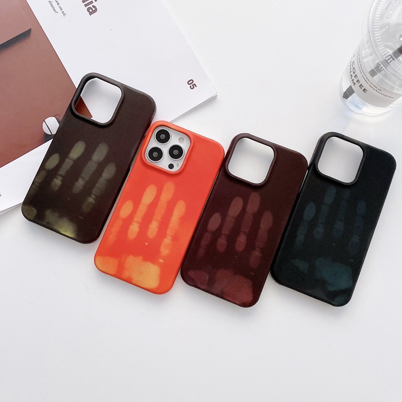 Ốp Điện Thoại Cảm Biến Nhiệt Đổi Màu Theo Nhiệt Độ Sáng Tạo Cho IPhone 11 12 13 Pro Max XS XR