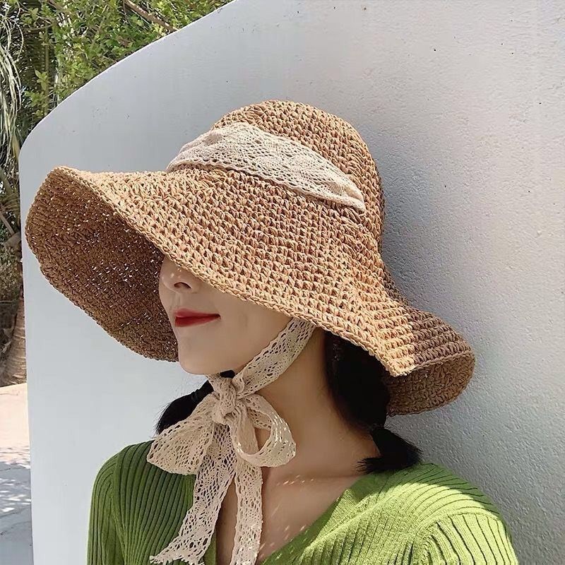 Mũ Cói Rộng Vành Che Nắng Thời Trang Đi Biển Mùa Hè Cho Nữ