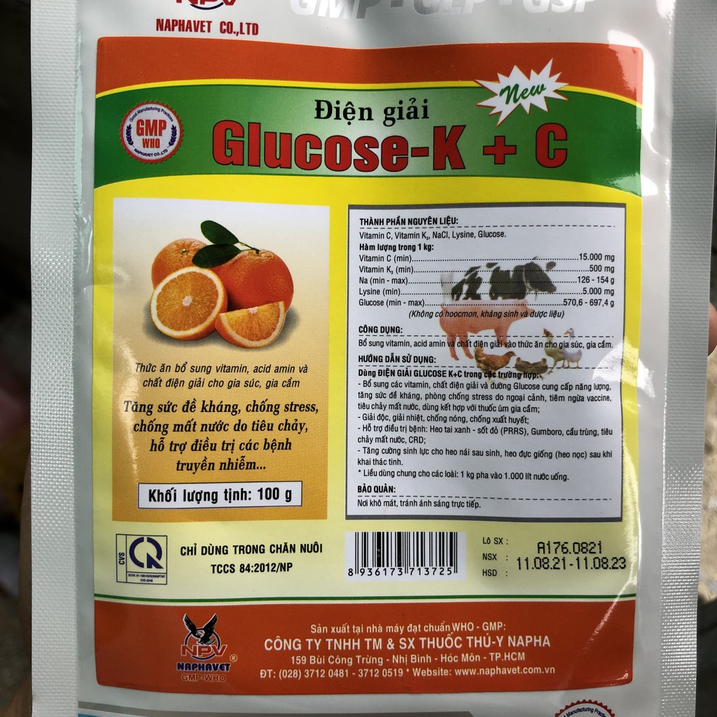 Điện giải - giải nhiệt phòng chống mất nước cho chó mèo, gà đá, chim cảnh, gia súc và gia cầm