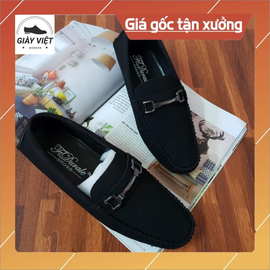 GIÀY LƯỜI PHỦ NHUNG KHÓA NGANG LỊCH LÃM