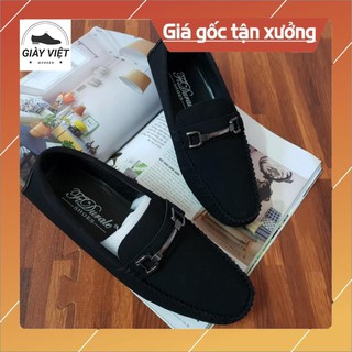 Giày lười phủ nhung khóa ngang lịch lãm