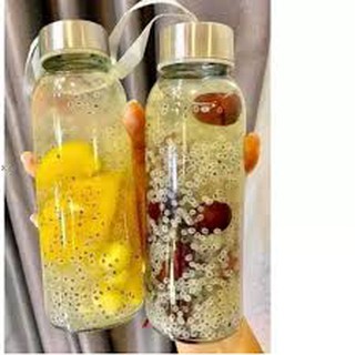 Bình thủy tinh 500ml có dây xách set 5 chai