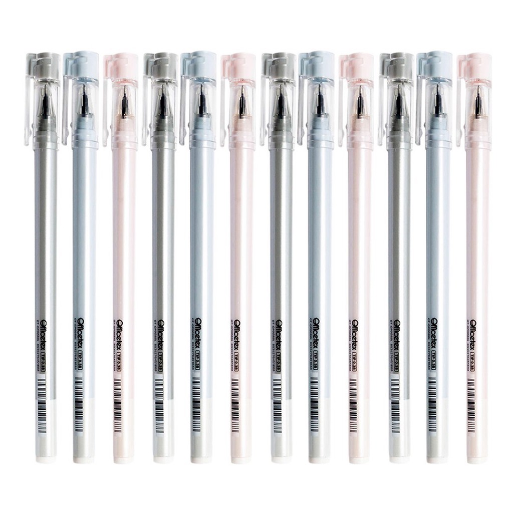 Combo 10 bút gel Officetex OT-GP008BL nét 0.38mm - Mực xanh