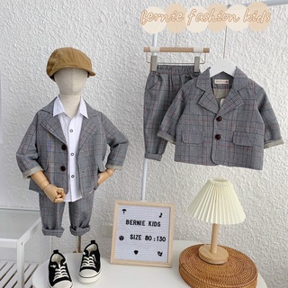 SET VEST KẺ HÀN QUỐC BÉ TRAI