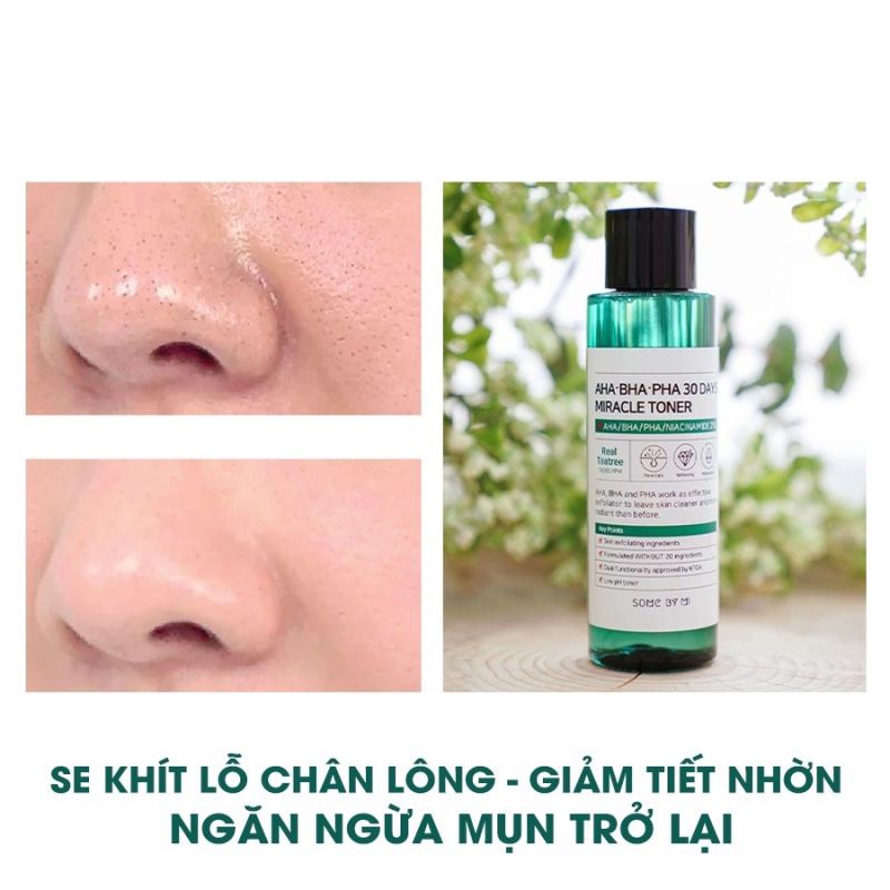 🦋giảm giá🦋Nước Hoa Hồng Làm Sạch Mụn Some By Mi AHA-BHA-PHA 30 Days Miracle Toner 150ml