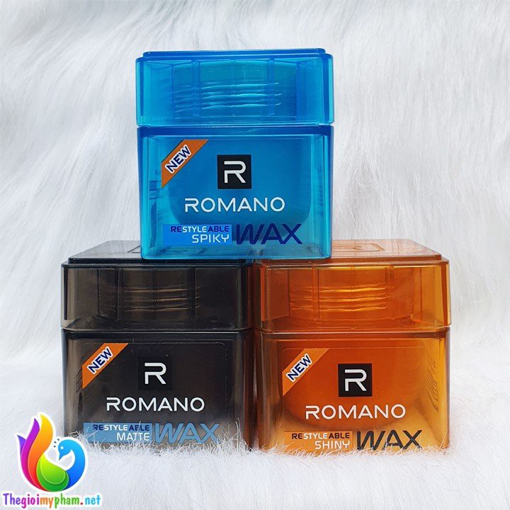 Sáp vuốt tóc tạo kiểu Romano Wax 68g (Màu Xanh, Vàng, Đen)