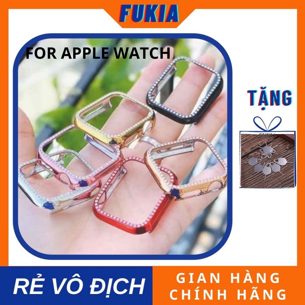 Ốp viền đính đá lấp lánh cho Apple Watch đồng hồ thông minh iWatch Series 1/ 2/ 3/ 4/ 5/ 6/ SE size 38mm 40mm 42mm 44mm