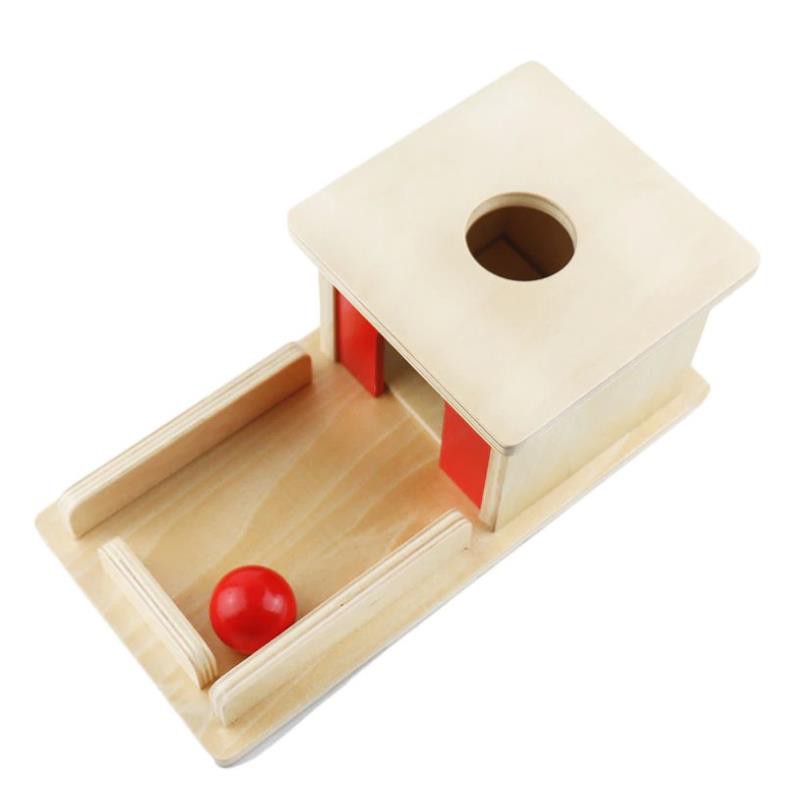 [LOẠI TO] Hộp thả bóng khay dài Giáo cụ Montessori 0-3 tuổi bản chuẩn cao cấp #1