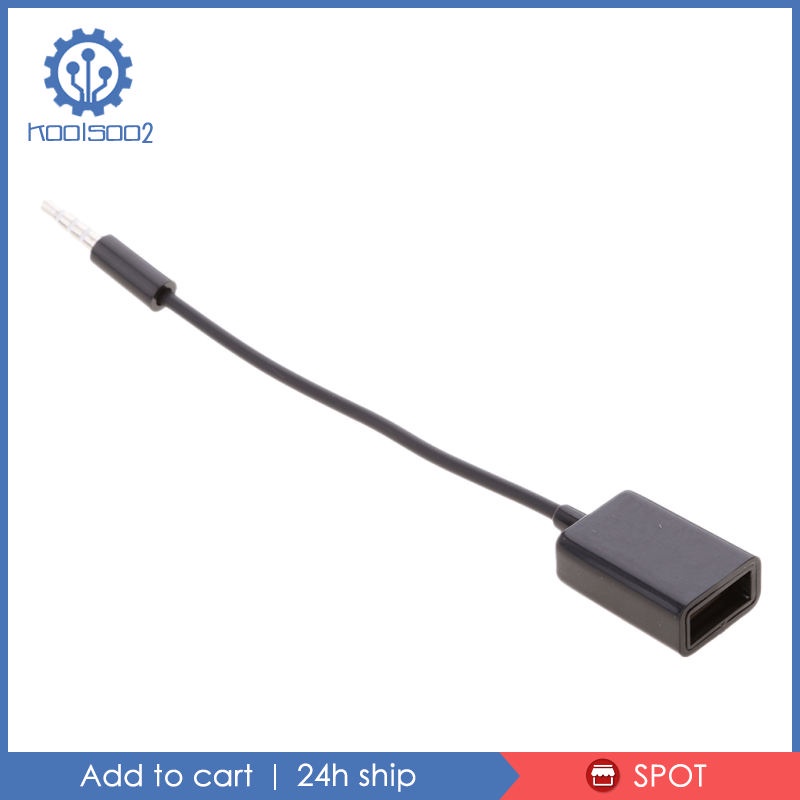 Dây Cáp Chuyển Đổi Âm Thanh AUX 3.5mm Sang USB 2.0 Cho Xe Hơi Koolsoo2
