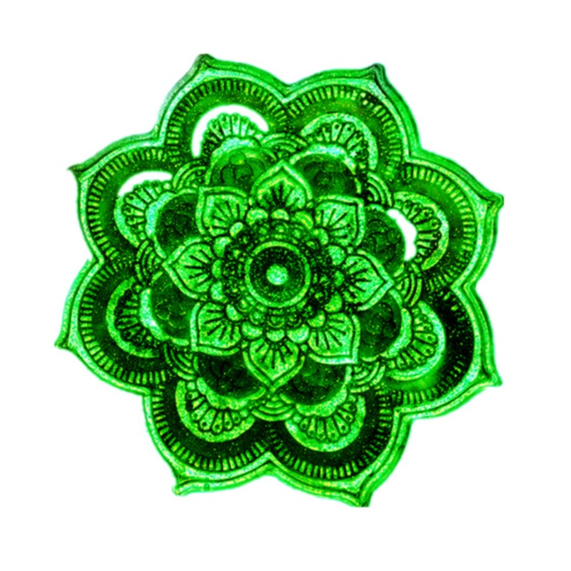 QQ 1 Khuôn Làm Khay Trà Họa Tiết Mandala Bằng Resin Độc Đáo