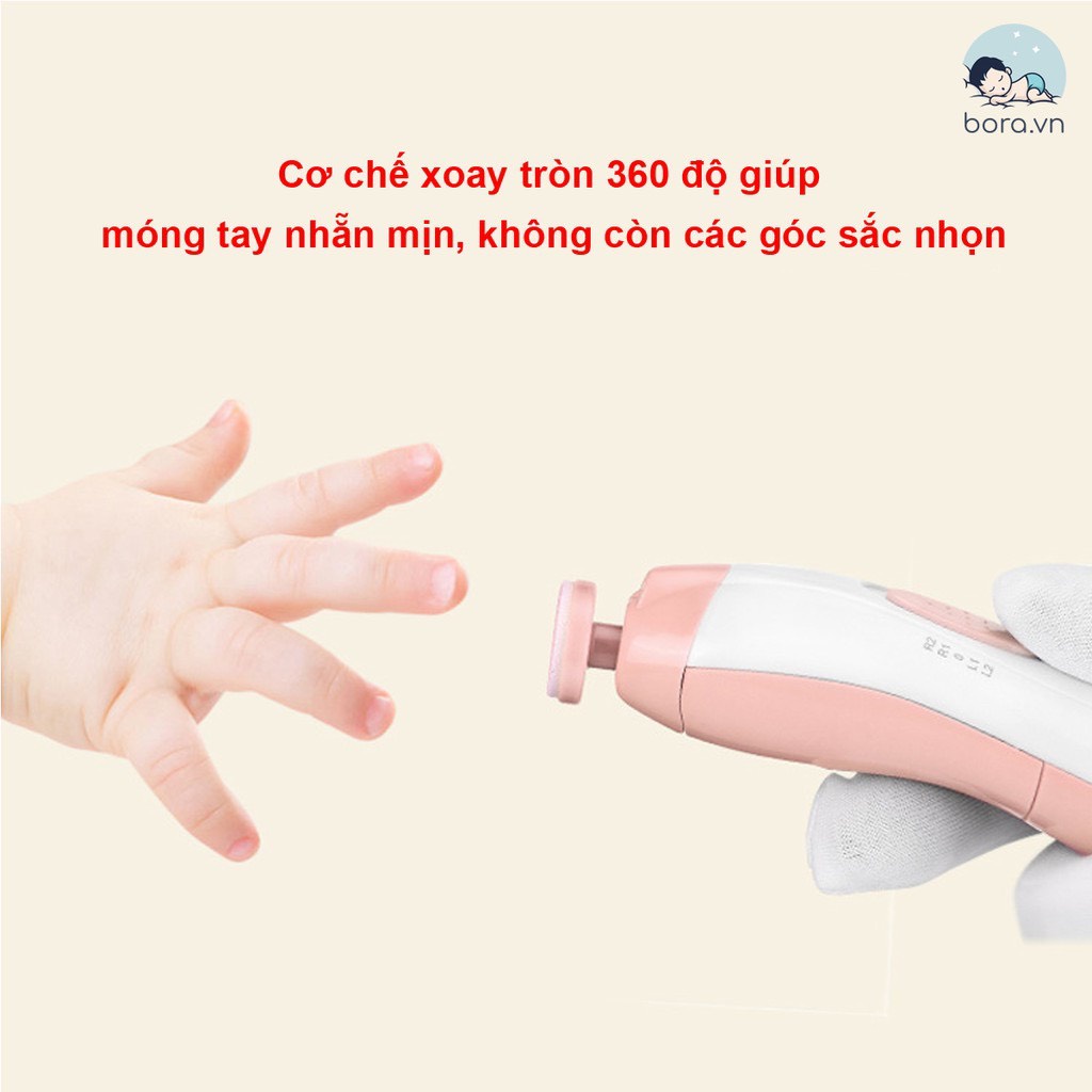 Máy cắt móng tay điện đa năng cho bé dễ sử dụng (Tặng kèm pin - Bảo hành 12 tháng )