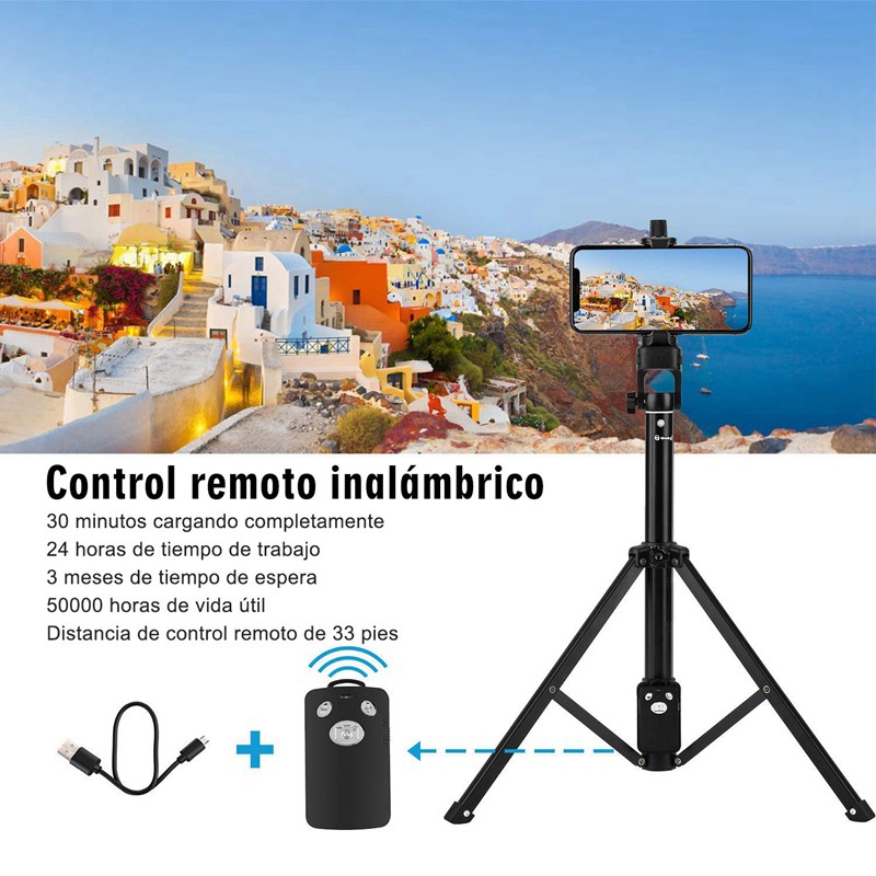 Selfie Stick Tripod, 54 Inch Extendable Camera Tripod for Cellphone and Gopro,For Compatible with IPhone Xs/Xr/Xs Max/X/8/8Plus/7/Galaxy Note 9/S9/Huawei/Google/Xiaomi