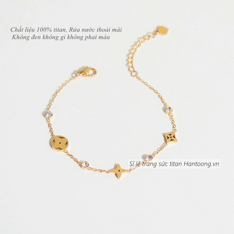 Dây chuyền titan nữ không gỉ thiết kế hình cỏ 4 lá thời trang phong cách hàn quốc