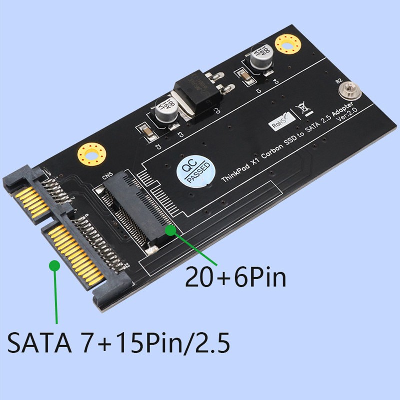 Card Chuyển Đổi Từ 20 + 6 Pin Ssd Sang Sata 2.5 Inch Cho Lenovo Thinkpad X1 Carbon Chất Lượng Cao