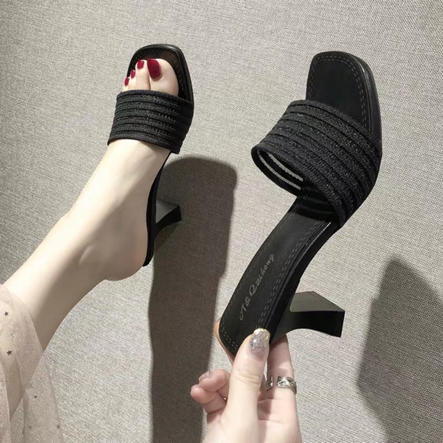 (Order) Guốc dép cao gót 7cm [VIDEO+ ẢNH THẬT]