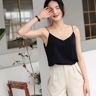 Áo lụa 2 dây cổ chữ V mặc bên trong VEST