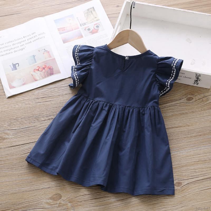 Đầm bé gái thắt nơ dễ thương xinh xắn
