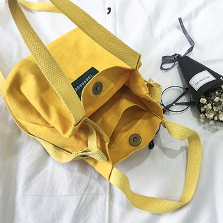 Túi đeo chéo vải bố mini cho nữ