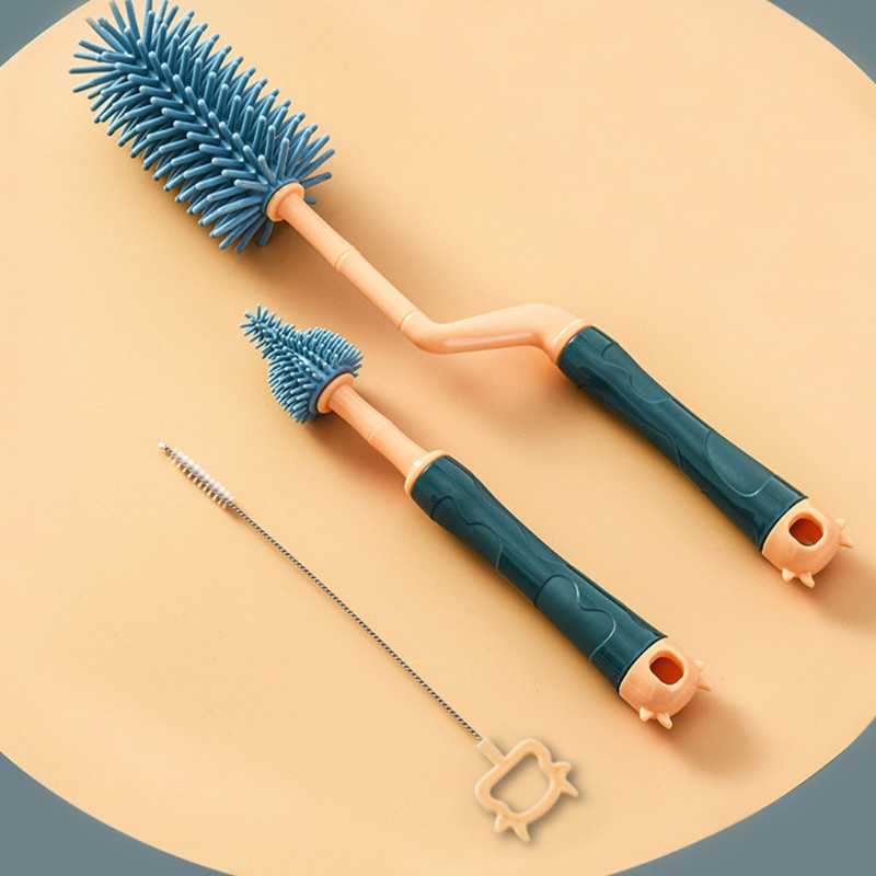 Set 3 Cọ Vệ Sinh Bình Sữa Em Bé Có Thể Xoay Tiện Dụng