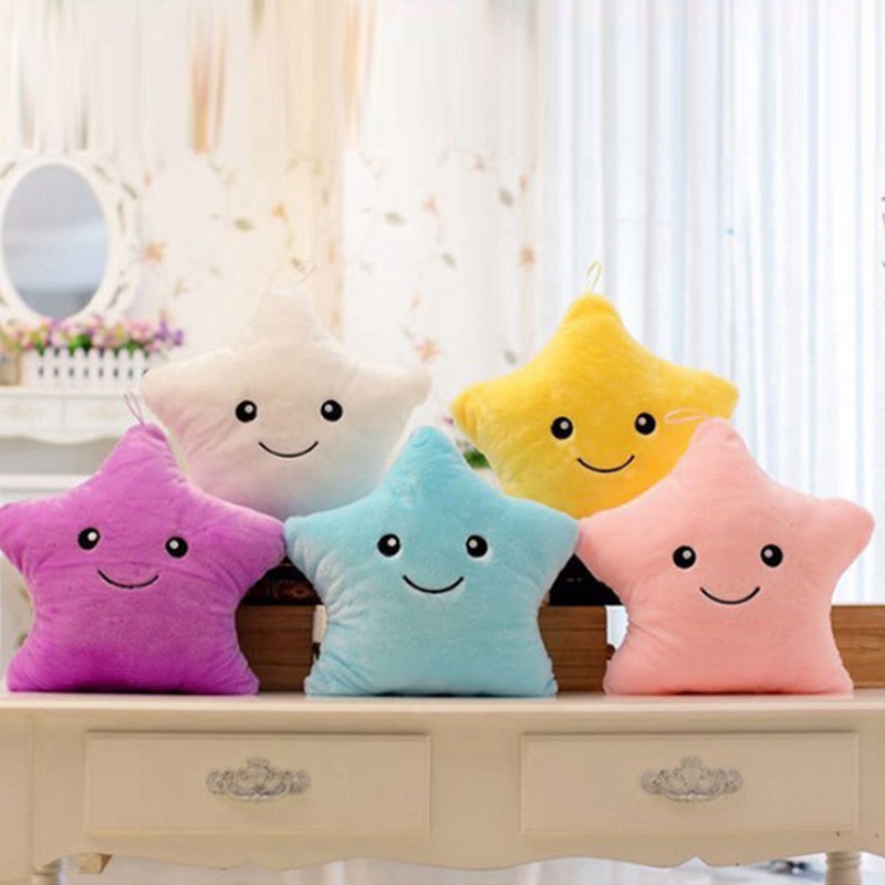 Gối Mềm Hình Ngôi Sao Có Đèn Led Phát Sáng Dành Cho Trẻ Em