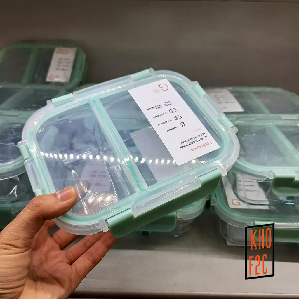Hộp Thủy Tinh Chia 2 ngăn LLG457 860ml / LLG456 600m