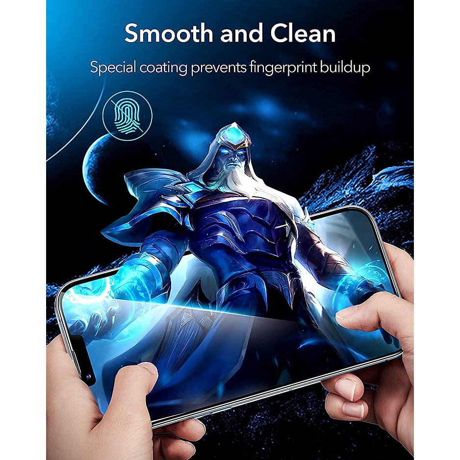 Miếng Dán Kính Cường Lực ESR Ultra Tough cho iPhone 13 Pro Max (Bộ 2 Miếng) - Hàng Nhập Khẩu.