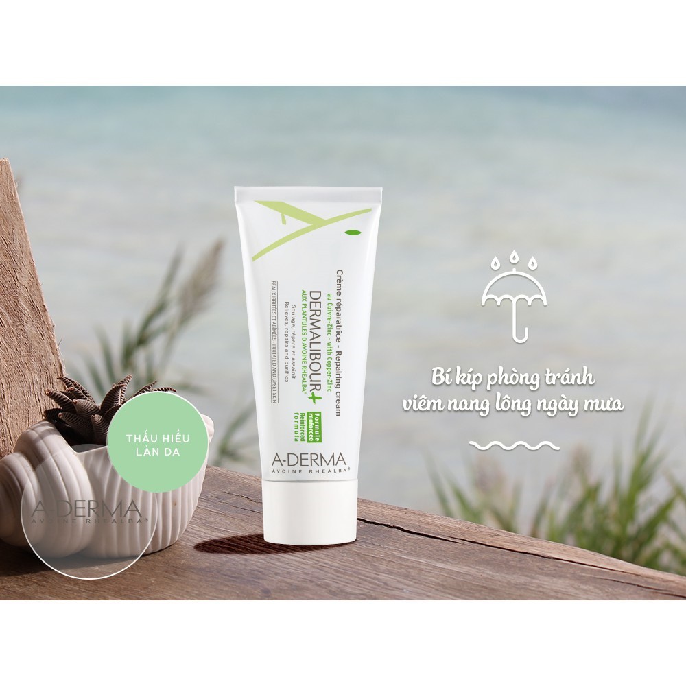 Kem Dưỡng A-DERMA Giúp Làm Dịu &amp; Hỗ Trợ Phục Hồi Da Dermalibour + Repairing Cream 50ml