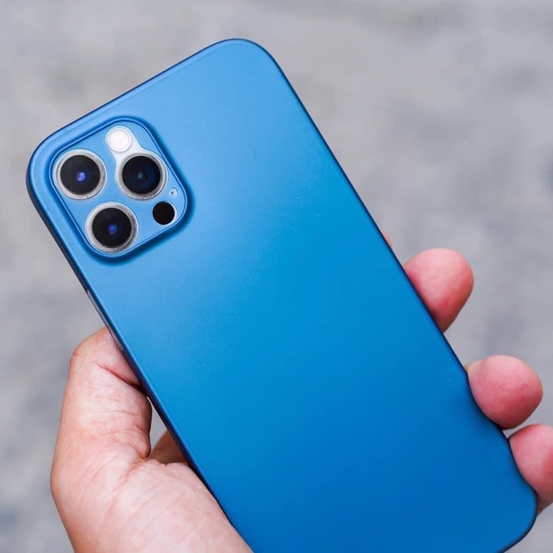 Ốp lưng siêu mỏng mầu XANH NAVY BLUE HOT HIT cho iPhone 12Mini/12/12Pro/12ProMax