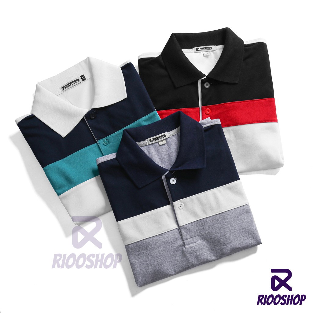 Áo thun có cổ nam, áo polo nam có cổ đẹp vnxk, vải dày, chất lượng, có size lớn, form suông, tay ngắn RIOOSHOP RSP044