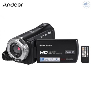 Máy quay video kỹ thuật số Andoer V12 1080P Full HD 16X cầm tay với 3.0 inch có thể xoay được
